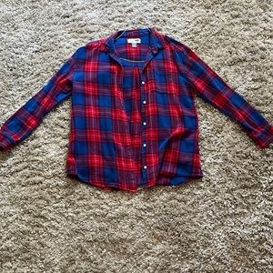 ❤️must order 2 or more items❤️ Red/navy plad shirt